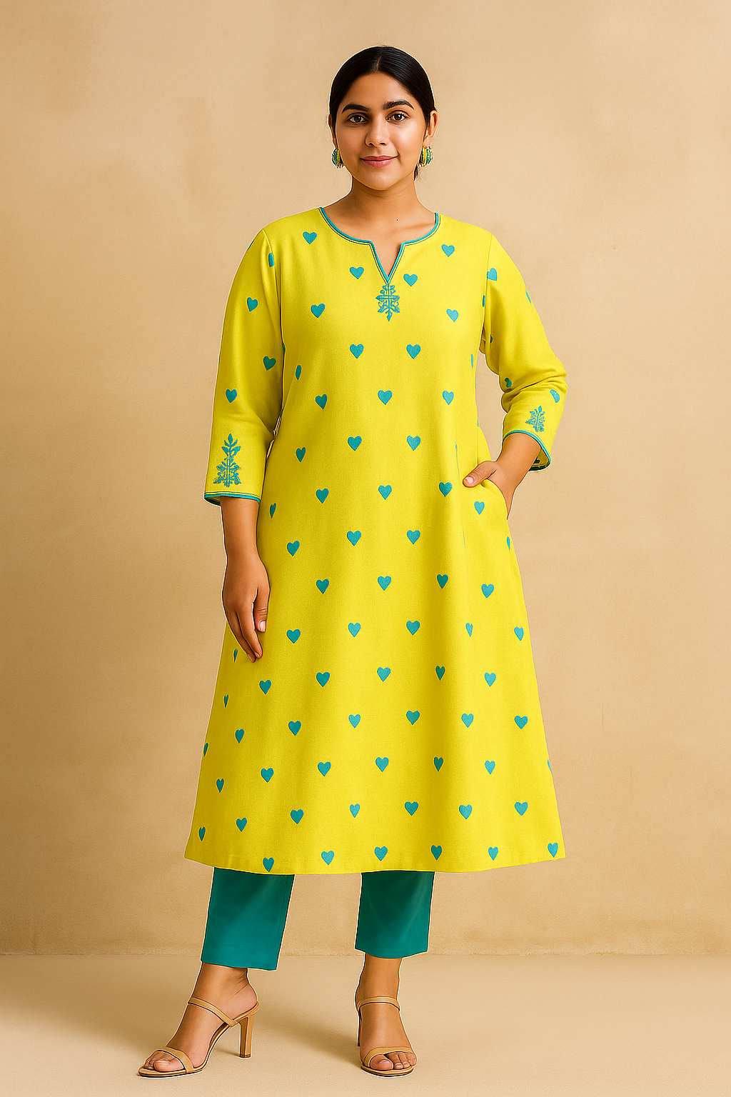 Blueberry Hearts Kurta Set