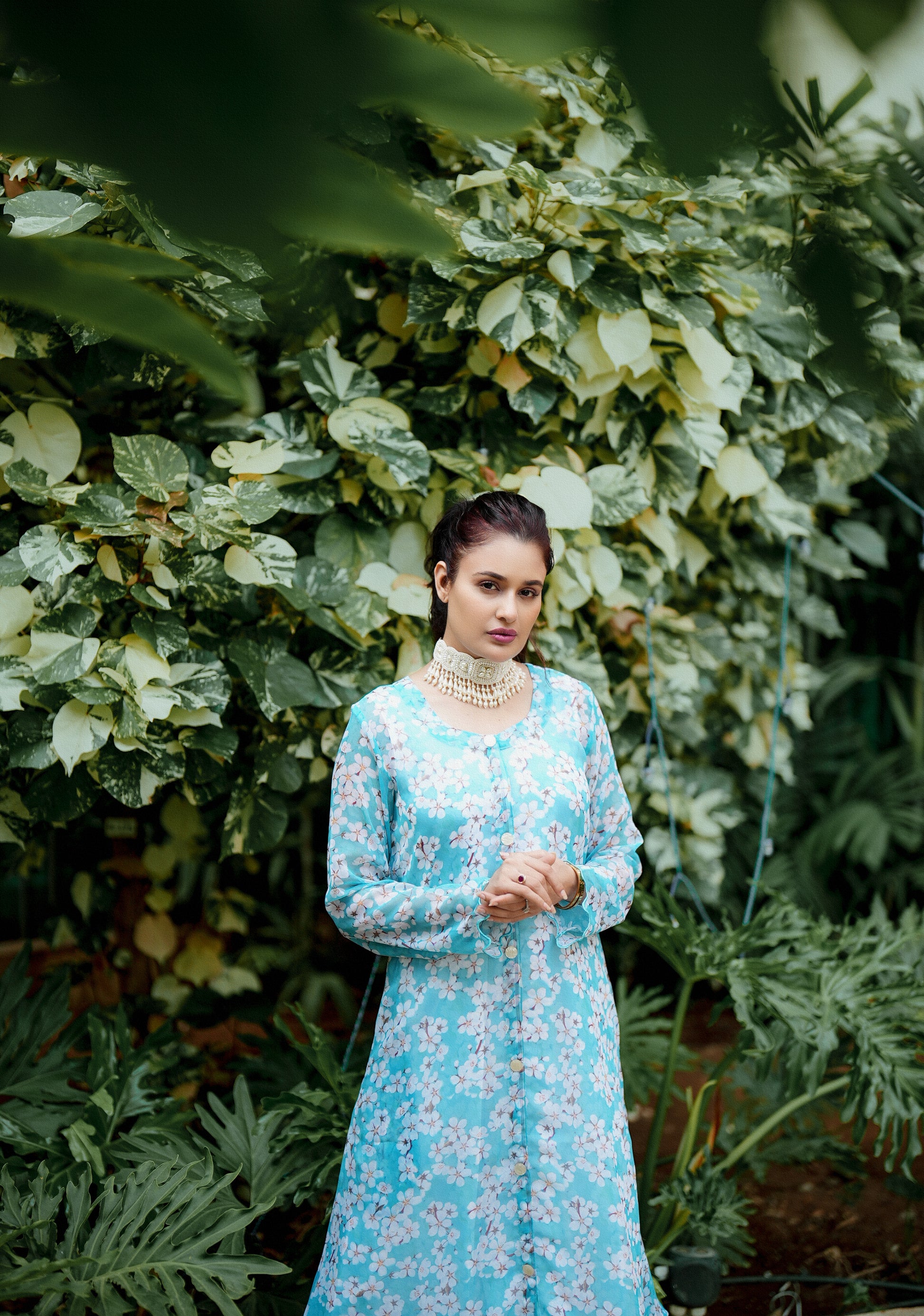 Blue floral set