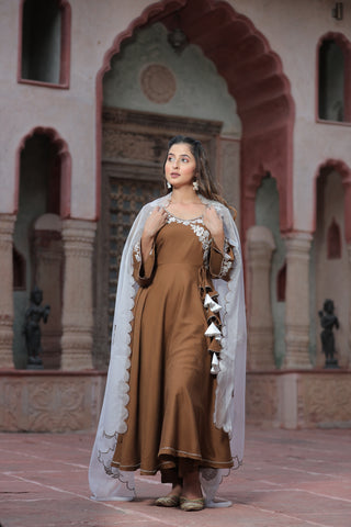 Myra Anarkali Resham suit set