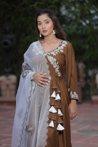 Myra Anarkali Resham suit set