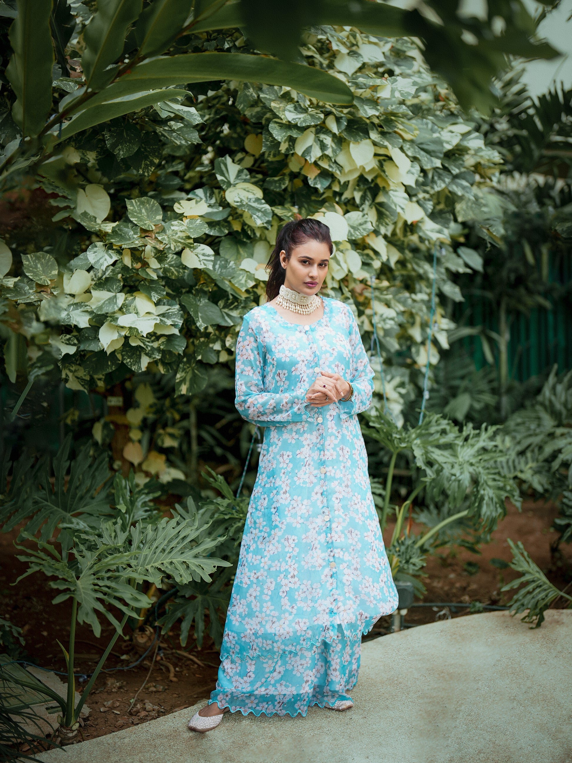 Blue floral set