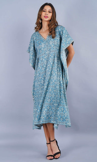 Azure Impressions Print Kaftan