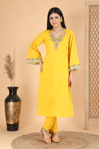 Mustard Blossom Suit Set