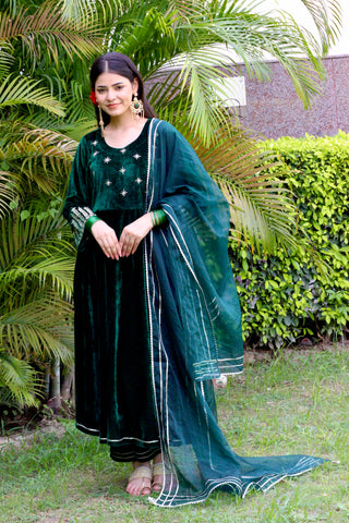 Emerald Enchantment Anarkali