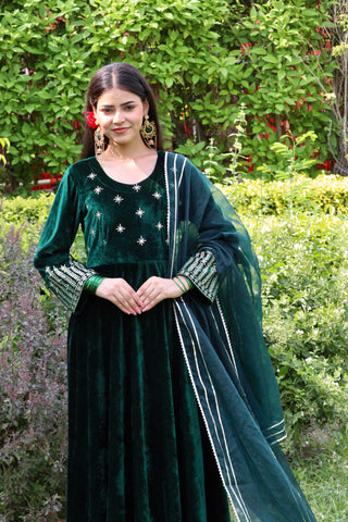 Emerald Enchantment Anarkali