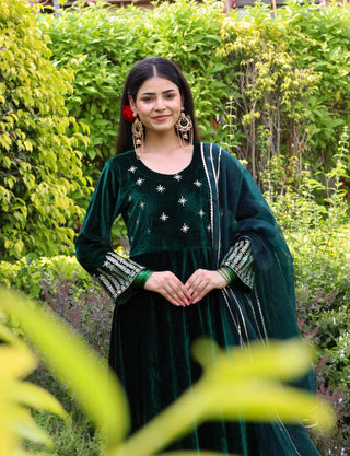 Emerald Enchantment Anarkali