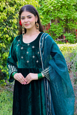 Emerald Enchantment Anarkali