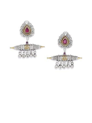 Brass Ruby Earring