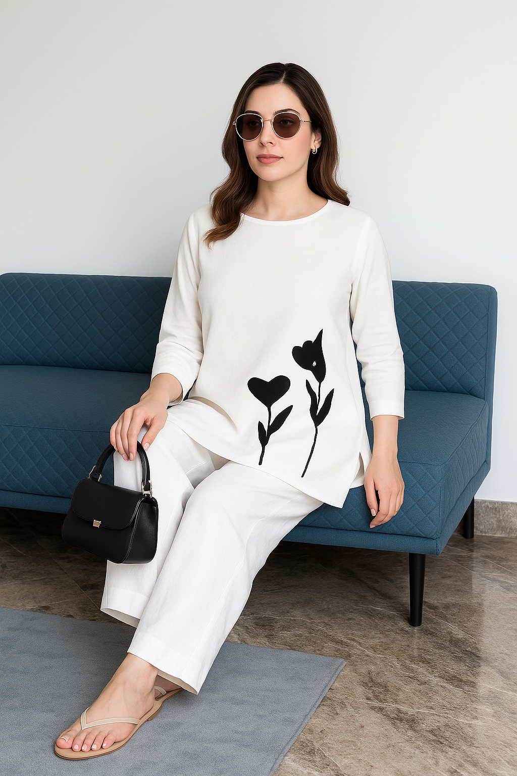 Cream Appliqué set