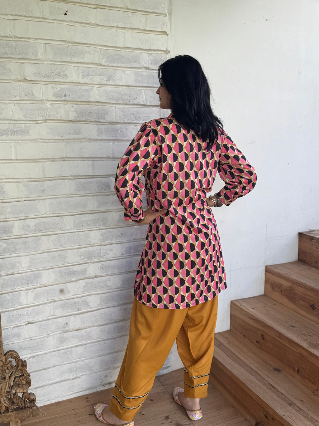 Mustard Patiala Fusion Set